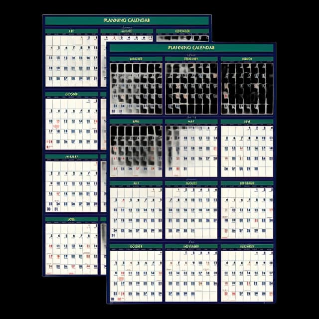 Four Season Erasable Business/Academic Recycled Wall Calendar, 24 x 37, 12-Month(July-June):2023-2024, 12-Month(Jan-Dec):2024