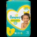 High Absorbency Unisex Baby Diapers - Pampers Swaddlers Size 6
