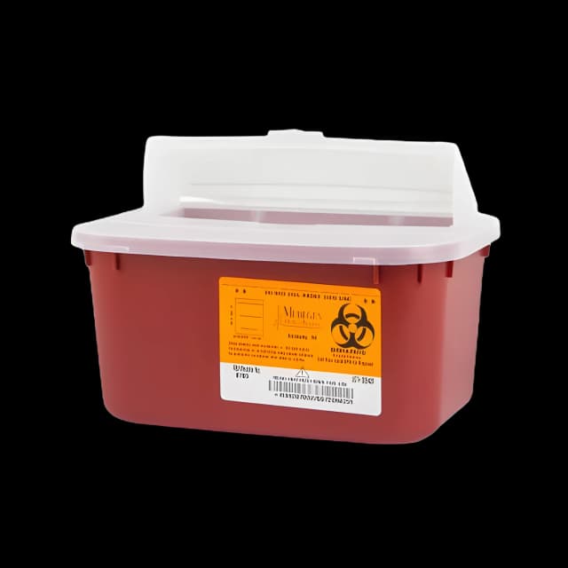 Sharps Container Sharps® Red Base 5 H X 10 W X 7 D Inch Horizontal Entry 1 Gallon