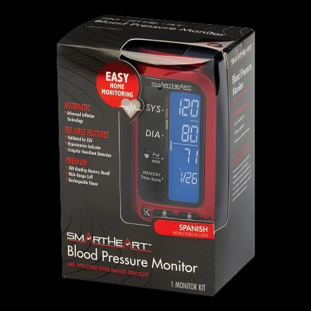 Home Automatic Digital Blood Pressure Monitor Smartheart Adult Cuff Nylon Cuff 22 to 42 cm Desk Model - 01-509