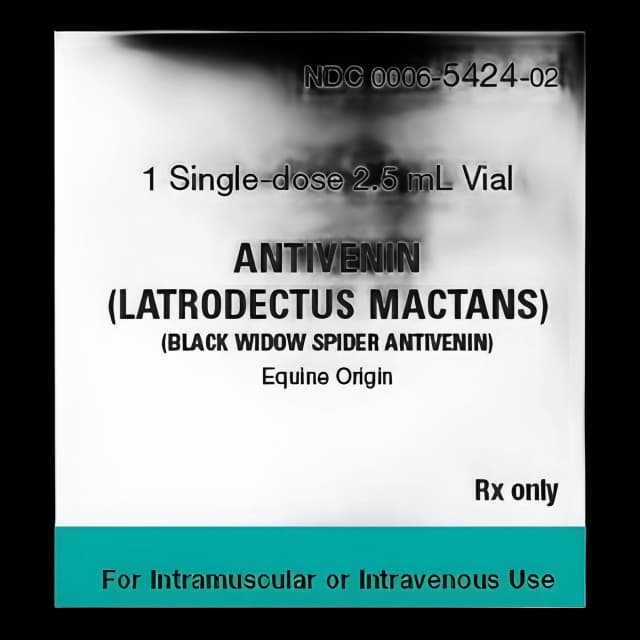 Antivenin, Latrodectus Mactans 6000 Units Injection Single-Dose Vial 2.5 mL