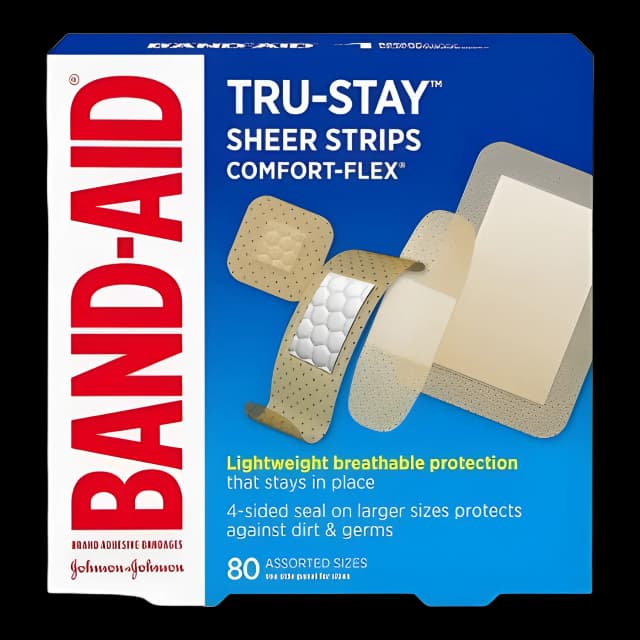 Adhesive Strip Band-Aid® (2) 2-1/4 X 3 Inch / (30) 3/4 X 3 Inch / (34) 5/8 X 2-1/4 Inch / (14)7/8 X 7/8 Inch Plastic Assorted Shapes Tan Sterile