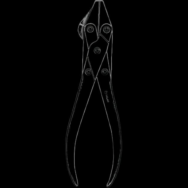 Parallel Pliers / Wire Cutter Sklar® 7-1/2 Inch Chrome Plated Steel Double Action