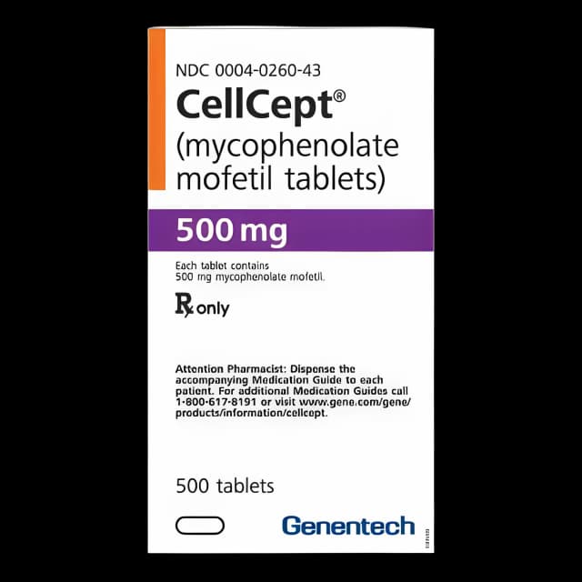 Cellcept® Mycophenolate Mofetil 500 mg Tablet Bottle 500 Tablets