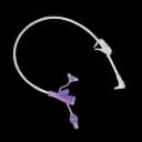 Right Angle Connector with Y-Port Adapter Mini ONE® 12 Inch, Purple