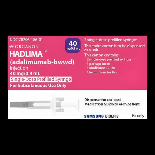 HADLIMA® Adalimumab, Preservative Free 40 mg / 0.4 mL Injection Prefilled Syringe 2 Doses