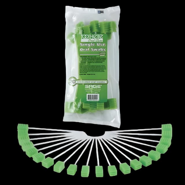 Oral Swab Toothette® Plus Untreated Foam Tip 20 per Pack