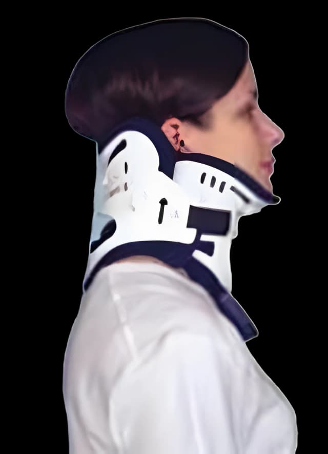 Rigid Cervical Collar Ossur® Miami J® Preformed Adult Short Two-Piece / Trachea Opening