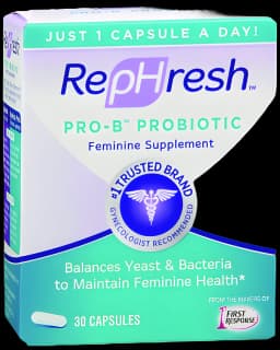 RepHresh Pro-B Probiotic Dietary Supplement for Feminine Health, 30 Capsules