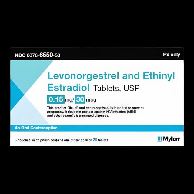 Levonorgestrel / Ethinyl Estradiol 0.15 mg - 0.03 mg Tablet Blister Pack 84 Tablets - 00378655053