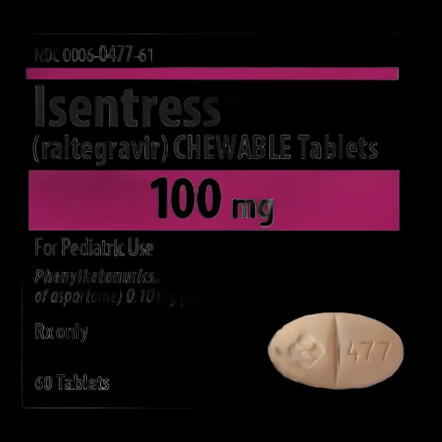 Isentress® Raltegravir Potassium 100 mg Tablet Bottle 60 Tablets