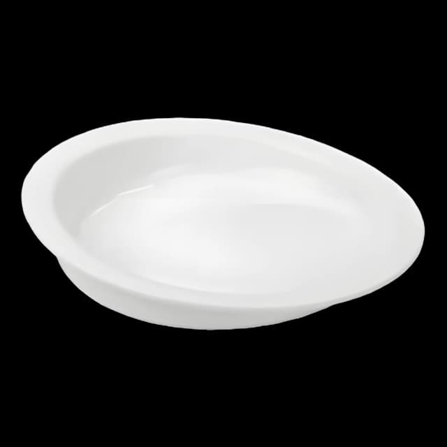 Hi-Lo Scoop Plate Sammons Preston White Reusable Polypropylene 9 Inch Diameter