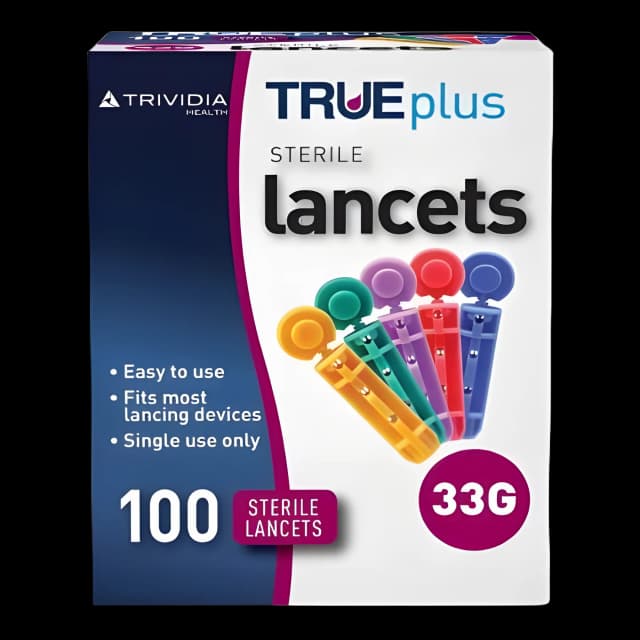 TRUEplus 33 Gauge Lancets - Twist Off, Non-Safety