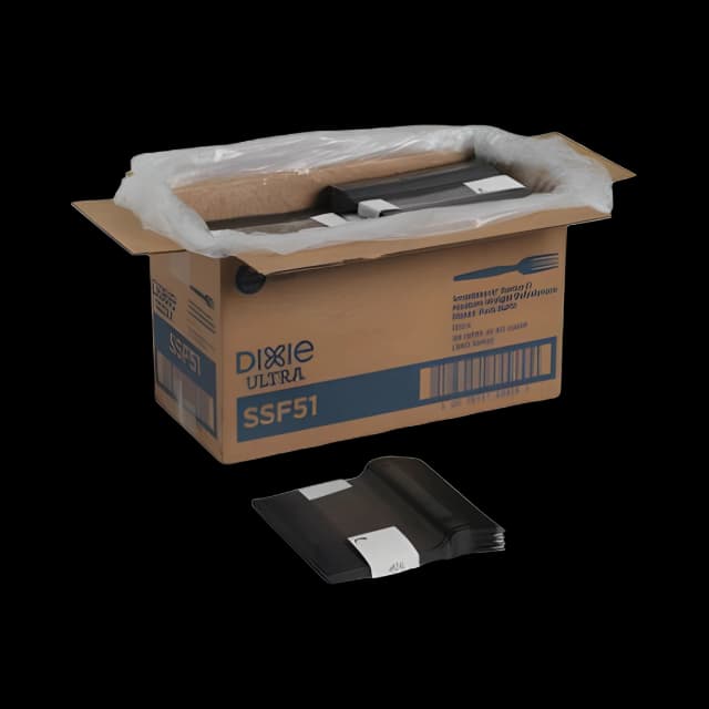 SmartStock Plastic Cutlery Refill, Forks, 6.5", Series-O Mediumweight, Black, 40/Pack, 24 Packs/Carton