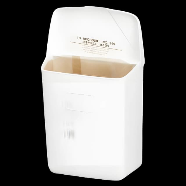 Wall Mount Sanitary Napkin Receptacle-PPC, 1 gal, PPC Plastic, White
