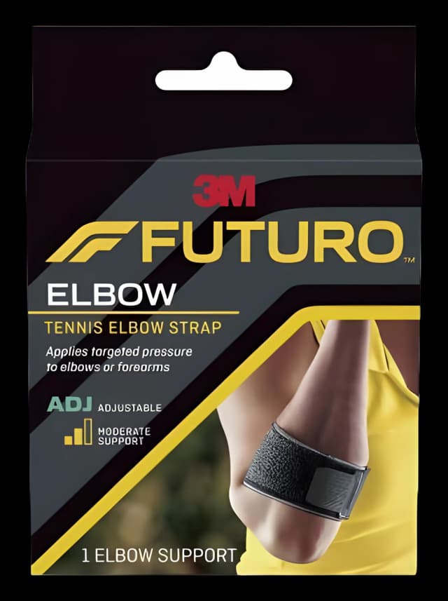 Elbow Support 3M™ Futuro™ Tennis Elbow Strap Left or Right Elbow Black