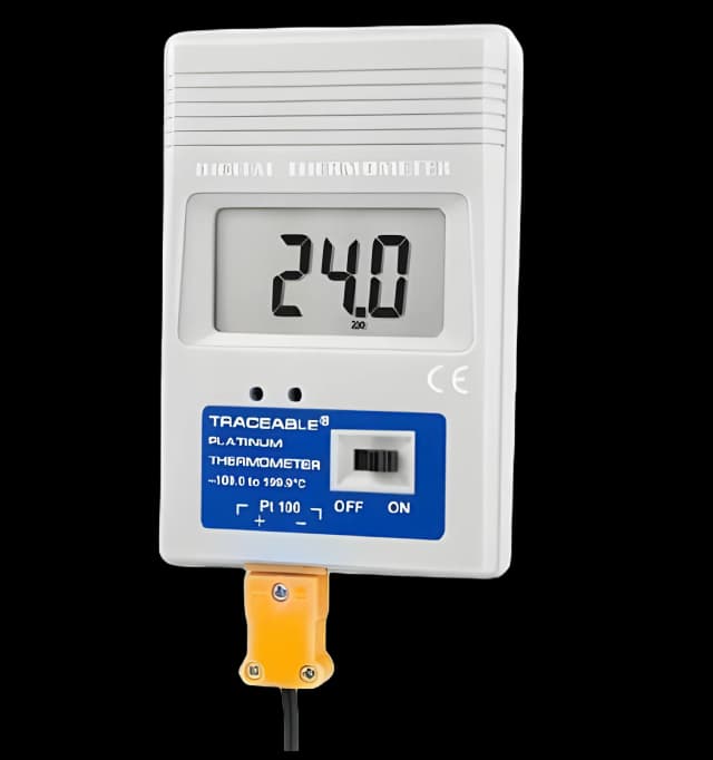 Freezer Thermometer Traceable® Celsius -99° to +199.9°C Platinum RTD Sensor Multiple Mounting Options Battery Operated