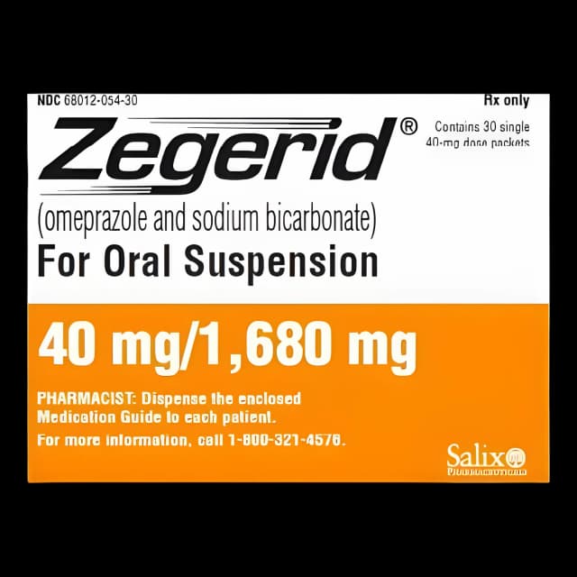 Zegerid® Omeprazole / Sodium Bicarbonate 40 mg - 1680 mg Powder for Suspension Single-Dose Packet 30 Packets