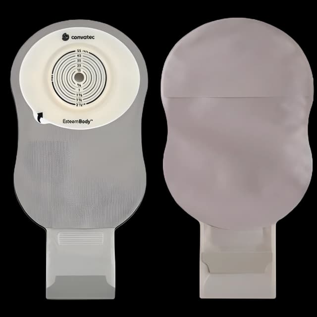 Ostomy Pouch Esteem Body™ One-Piece System 11 Inch Convex, Trim To Fit 10 to 55 mm Stoma Drainable