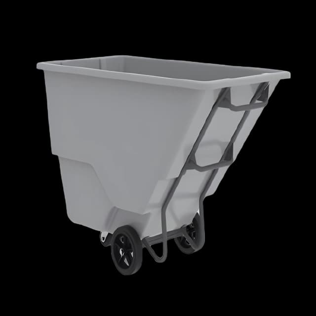 Tilt Truck Akro-Mils® 1 Caster / 2 Rubber Wheels 1,000 lbs. With Handle Plastic