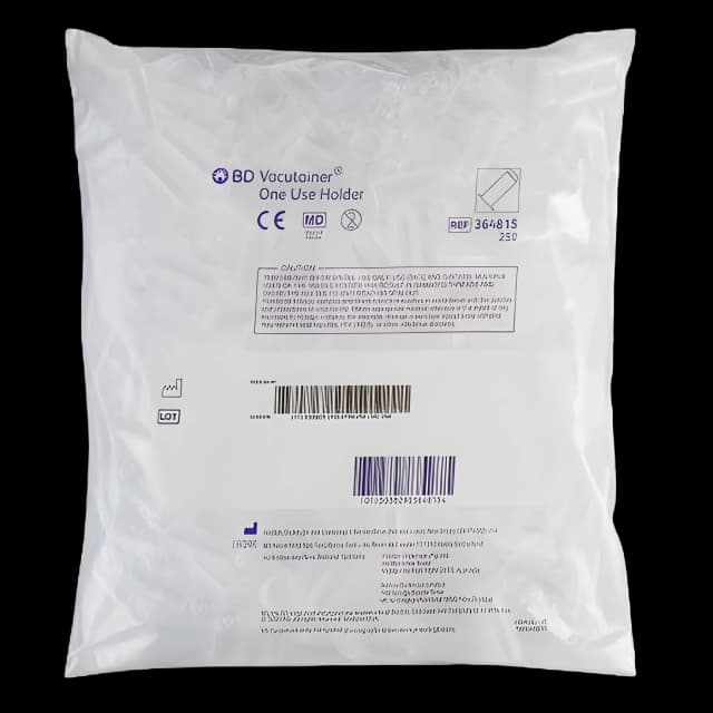 BD Vacutainer® Tube Holder Standard Size, Clear, Non-Stackable, Single Use, 250 / Shelf Pack For 13 mm and 16 Diameter Tubes