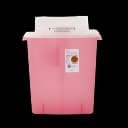Sharps Container SharpStar™ In-Room™ Translucent Red Base 16-1/2 H X 13-3/4 W X 6 D Inch Horizontal Entry 3 Gallon - 8537SA