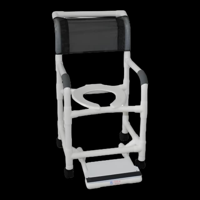 MJM Shower Chair with Fixed Arms & Mesh Backrest