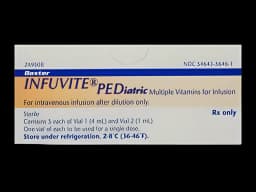 Infuvite® Pediatric Multivitamin Kit Pediatric Multivitamin Infusion No. 1 / Vitamin K 400 - 200 / 5 mL Injection Single-Dose Vial 5 mL