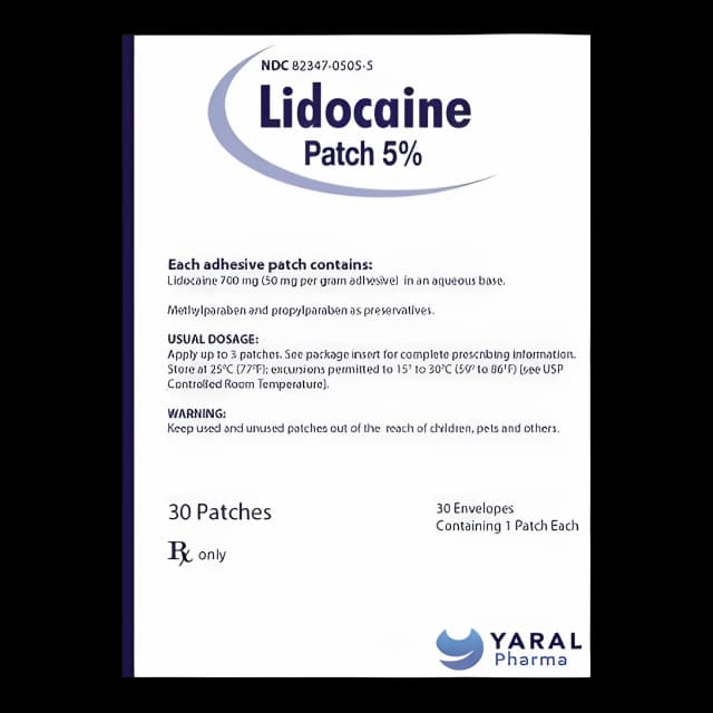 Lidocaine 5%, 700 mg Patch Carton 30 Patches