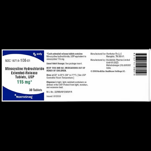 Buy Minocycline HCl 115mg Tablets - NorthStar Rx Antibiotic