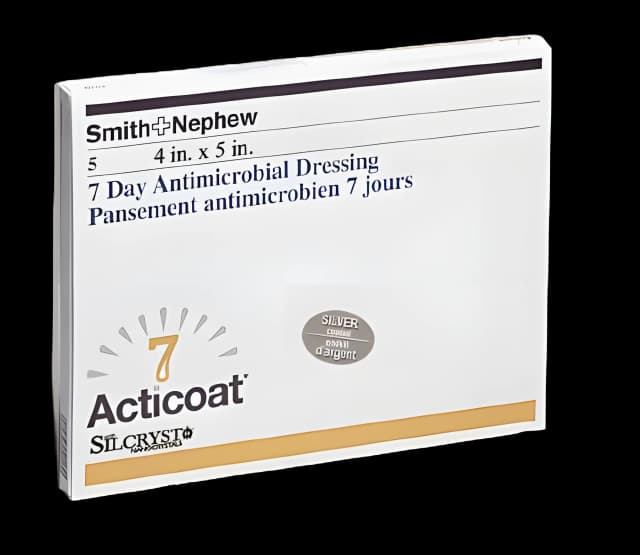 Silver Barrier Dressing Acticoat 7 4 X 5 Inch Rectangle Sterile