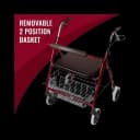 DMI® 4 Wheel Rollator Walker - Adjustable & Lightweight