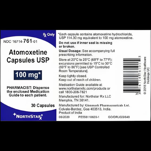 Buy Atomoxetine HCl 100mg Capsules - NorthStar Rx 30 Count