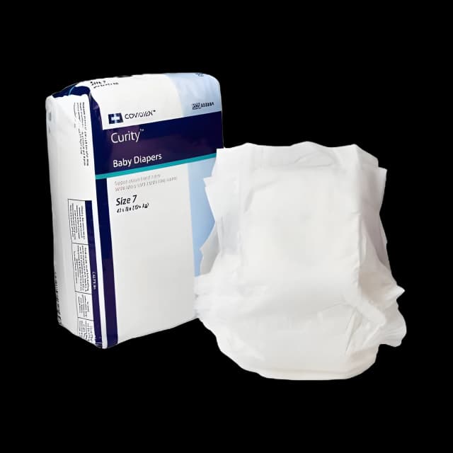 Unisex Baby Diaper Curity™ Size 7 Disposable Heavy Absorbency