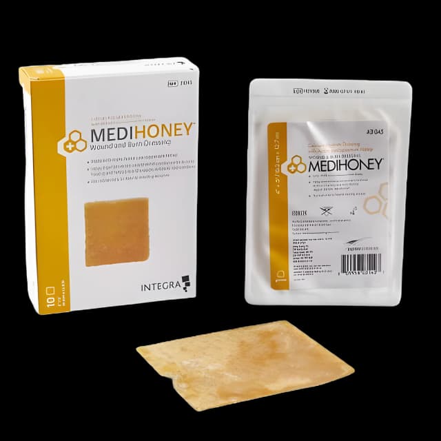 Honey Impregnated Wound Dressing MEDIHONEY® Rectangle 4 X 5 Inch Sterile