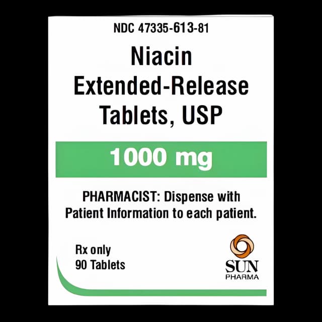 Niacin 1,000 mg Supplement Tablets - 90 Count | Sun Pharma