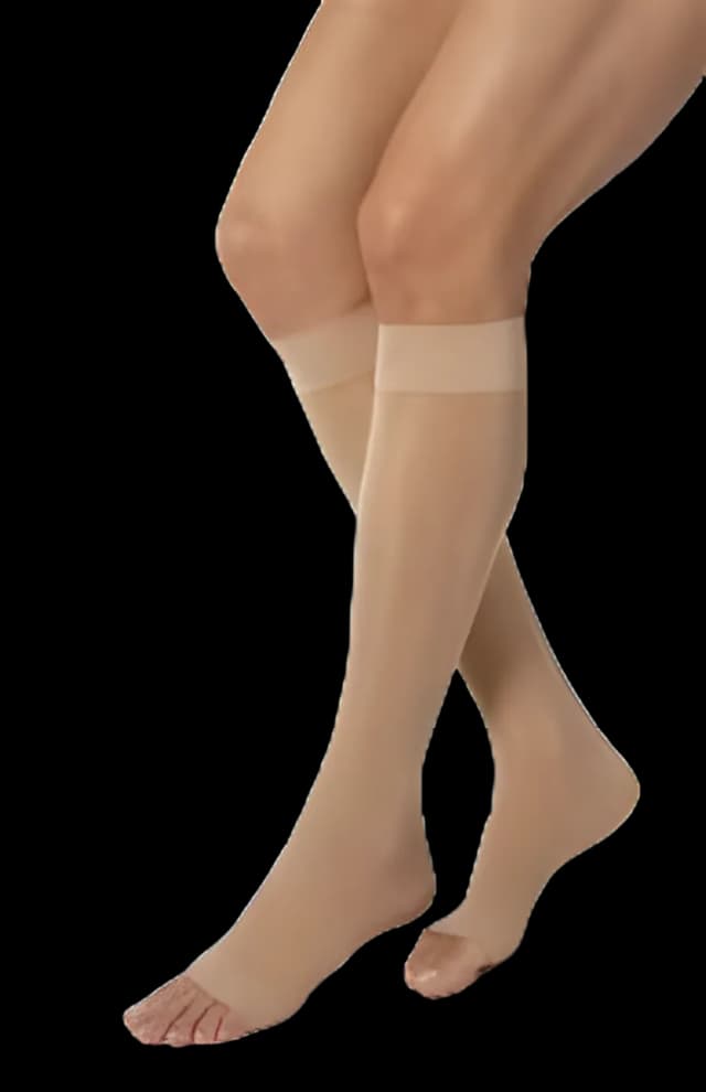Compression Stocking JOBST® Ultrasheer Knee High Large / Full Calf Natural Open Toe