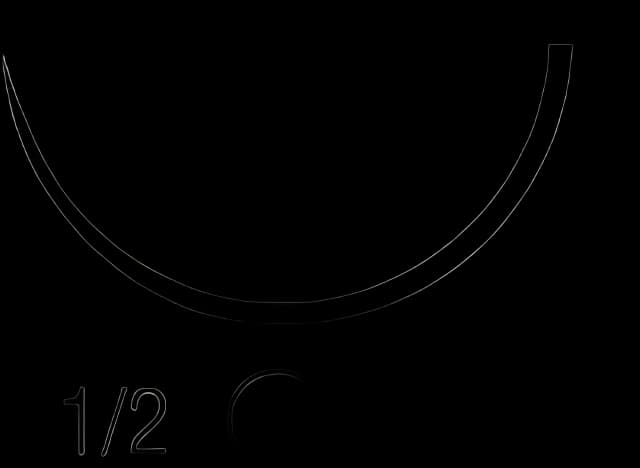 Nonabsorbable Suture with Needle Sofsilk™ Silk GS -22 1/2 Circle Taper Point Needle Size 0 Braided