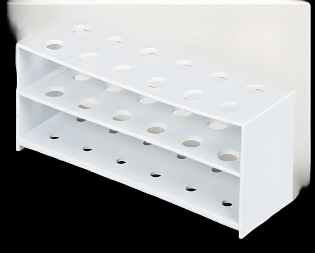 3-Tiered Test Tube Rack Dynalon™ 12 Place 12 mm Tube Size White 2-2/5 X 7-1/2 Inch