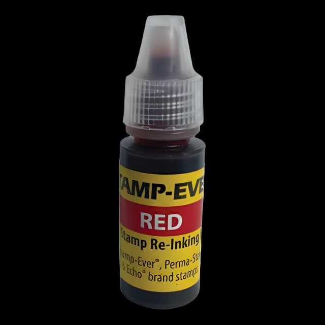 Refill Ink for Clik! and Universal Stamps, 7 mL Bottle, Red