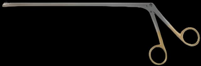 Biopsy Forceps BR Surgical Kevorkian 9-3/4 Inch Length Surgical Grade Stainless Steel NonSterile NonLocking Finger Ring Handle Straight 3 X 9 mm Bite