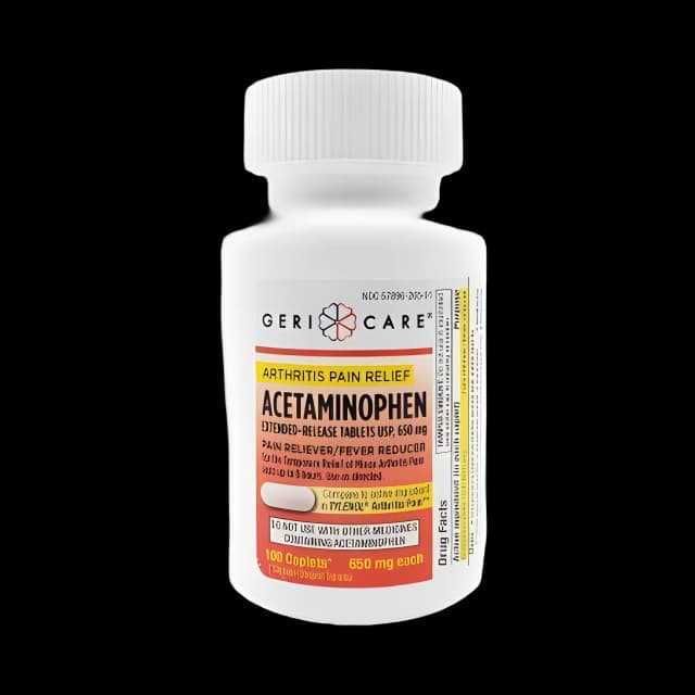 Pain Relief 650 mg Strength Acetaminophen Tablet 100 per Bottle