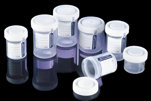 Specimen Container Samco™ Narrow-Mouth Bio-Tite™ 48 mm Opening 60 mL (2 oz.) Screw Cap Patient Information Sterile - 1371164