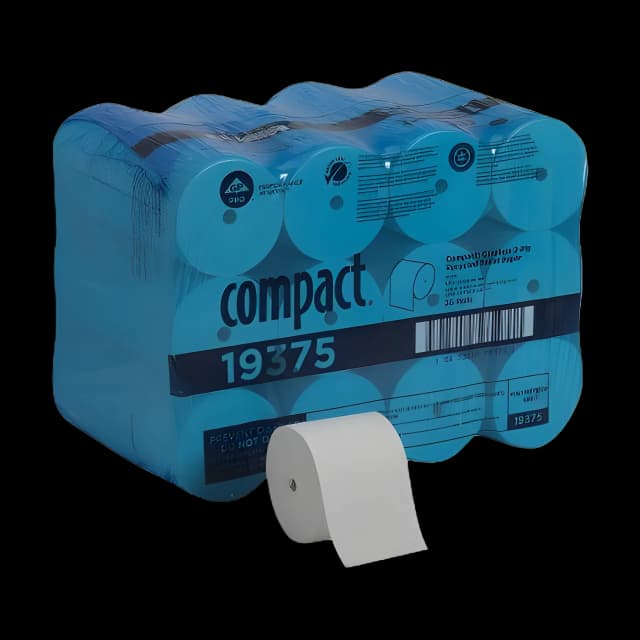Toilet Tissue Compact® White 2-Ply Standard Size Coreless Roll 1000 Sheets 3-4/5 X 4-1/20 Inch