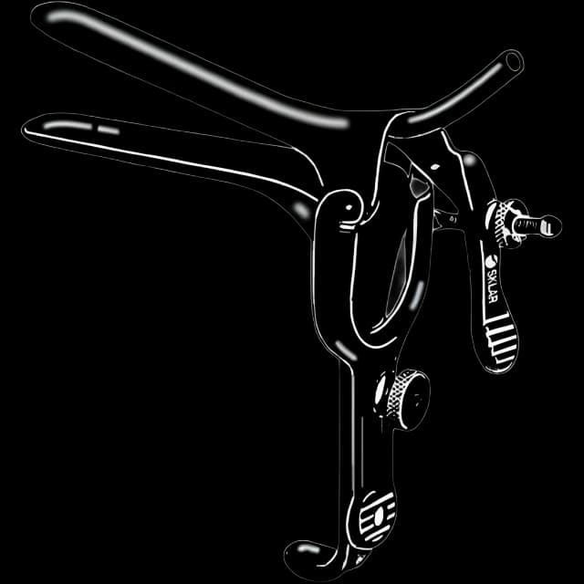 Laser Surgery Vaginal Speculum Sklar Black™ Pederson NonSterile OR Grade Coated Stainless Steel Large With PSE Tube Reusable Without Light Source Capability