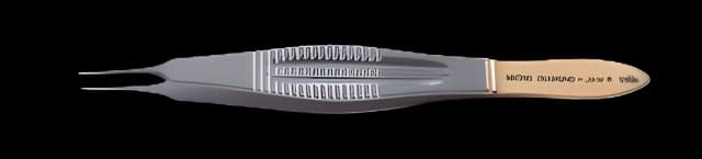 Tissue Forceps Snowden-Pencer® Diamond-Jaw Castroviejo 4 Inch Length Stainless Steel / Tungsten Carbide Straight 0.5 mm Tip