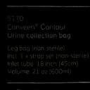 Urinary Leg Bag Conveen® Security+ Anti-Reflux Valve NonSterile 600 mL Polyethylene / Flocked