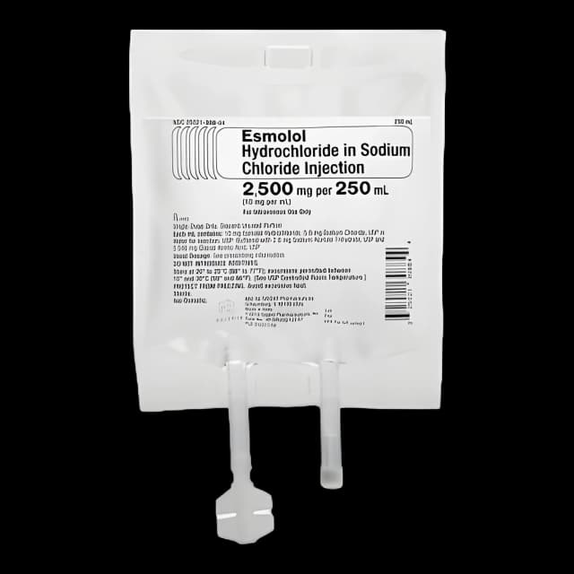 Esmolol Hydrochloride in Sodium Chloride 10 mg / mL IV Solution Flexible Bag 250 mL - 25021030884