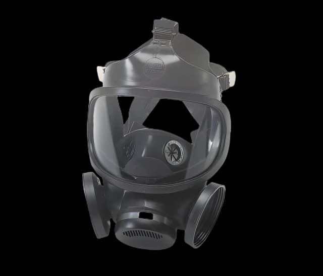 MSA Ultra-Twin™ Reusable Respirator Industrial Full Face Adjustable Head Strap Medium Black