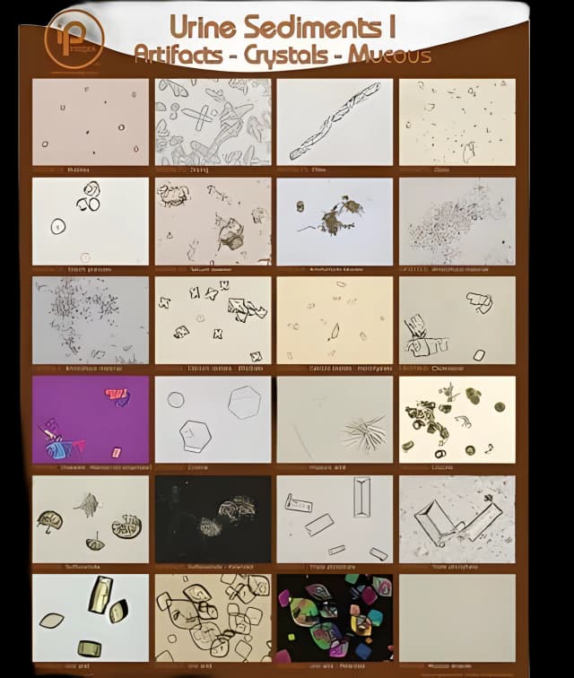 Poster and Binder Cards Urine Sediments 19 X 24 Inch